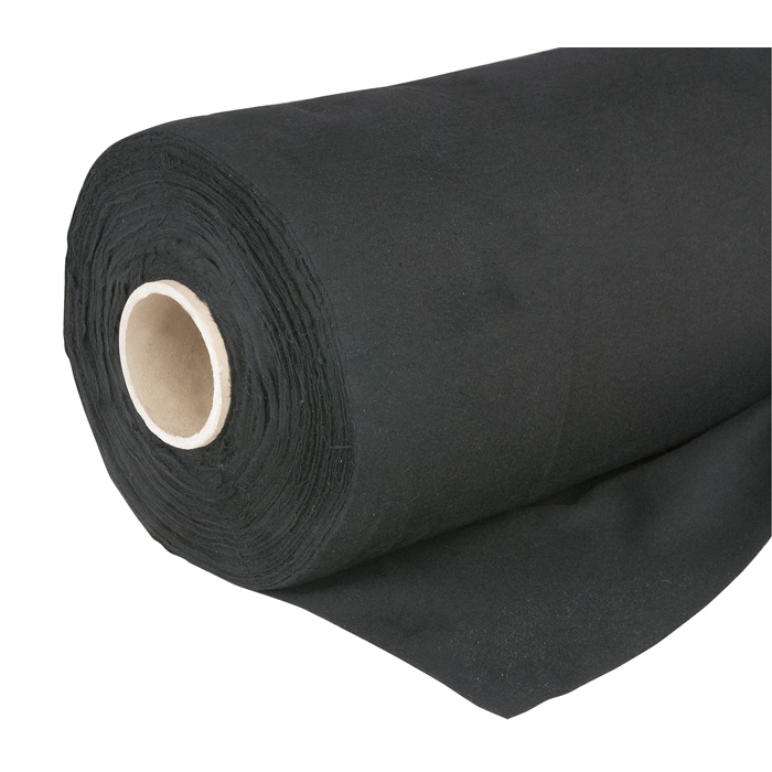 WENTEX Deko molton 1,3(w) x 60(l)m, black Molton 160 g/m² Rolle