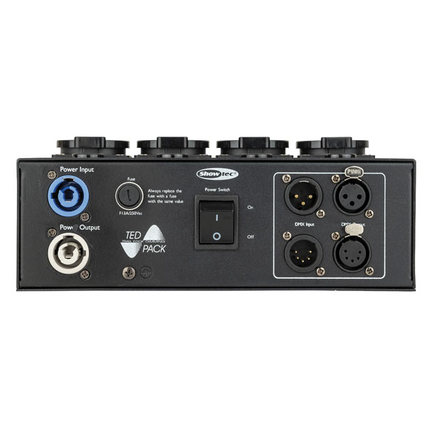 SHOWTEC TED Pack LC 4-Kanal Dimmerpack mit lokaler Steuerung