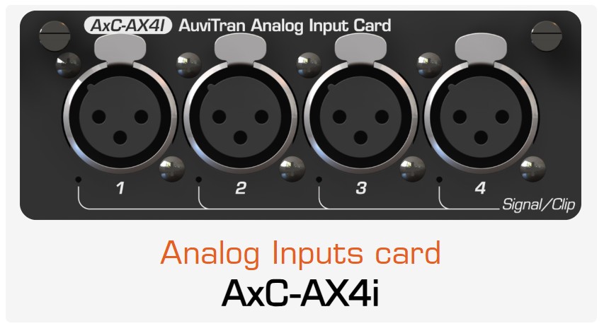 AUVITRAN AxC-AX4i – Analoge Eingangskarte mit 4 XLR-Eingängen
