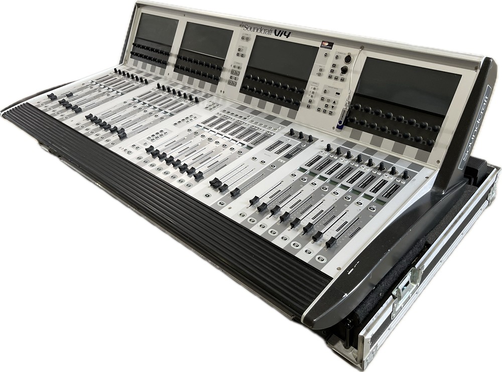 Soundcraft Locar Rack SOUNDCRAFT Vi4 (VI400) gebraucht Surface im Case mit Stagerack und ...