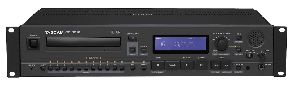 TASCAM CD-6010 19“, 2HE CD-Player, Audio- & Daten-CDs mit MP und WAV-Dateien (CD-R/CD-RW),