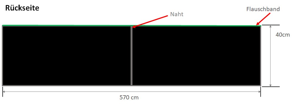 OPTIQUIP CS Podestverkleidung 60 cm / 5,7 m / schwarz