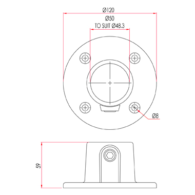 DOUGHTY T13100 PIPECLAMP BASE FLANGE