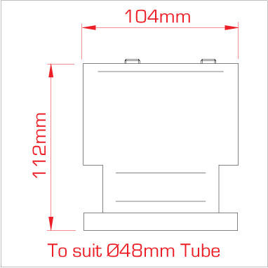 DOUGHTY T194054/3 Speedrail Railing Side Support