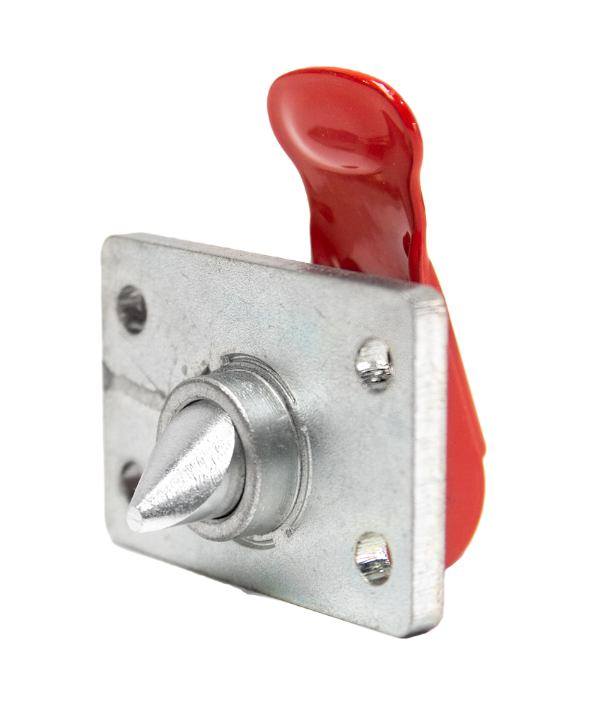 VMB 2194N ALS Rastbolzen, Automatik, Platte 60x40mm,Hebel rot, Bund 10mm, Bolzen 25mm ab Platte