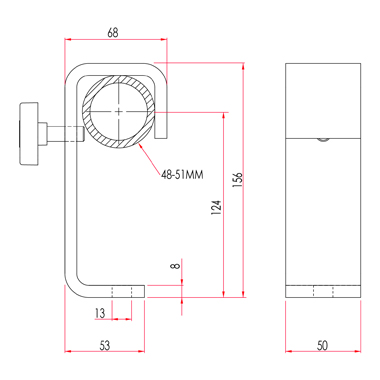 DOUGHTY T20400 C-Haken HD 150kg 48-51mm 13mm Loch 0,9kg