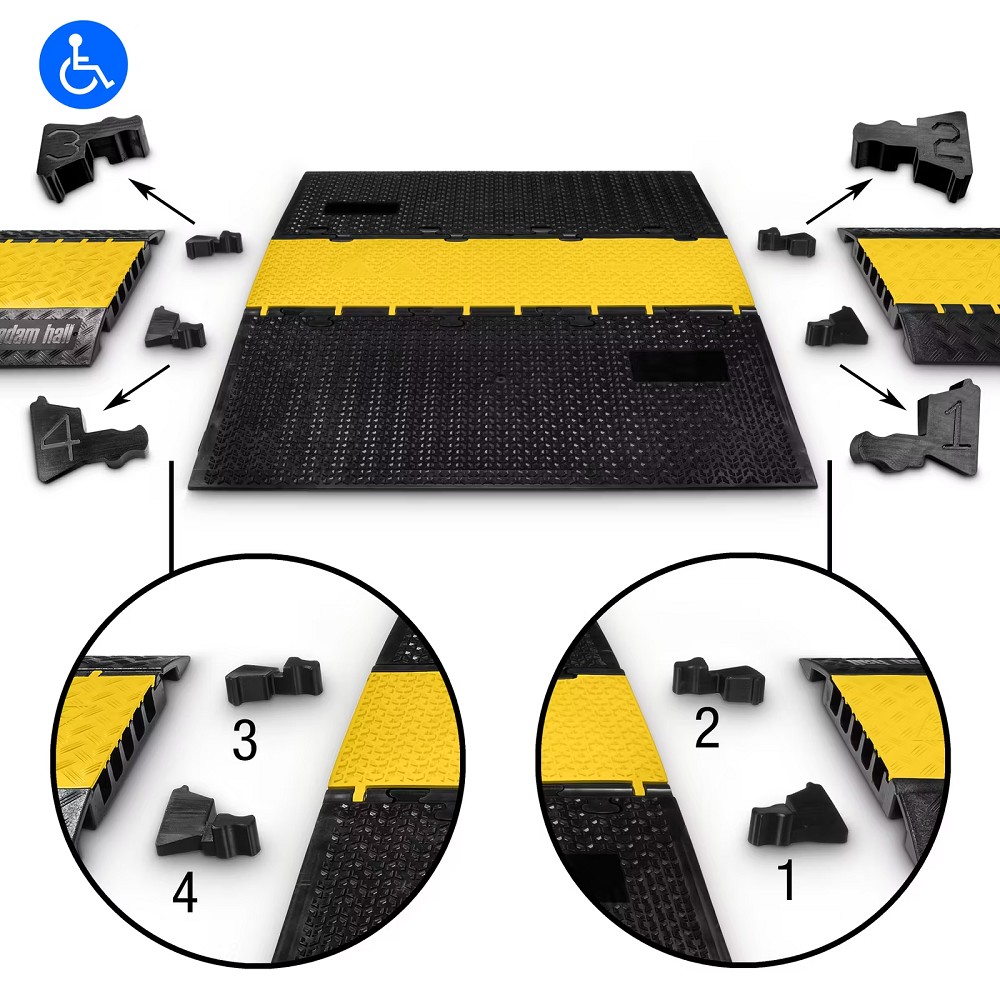 DEFENDER MIDI 5 2D Adapter SET Cable protector 5 channels | adapter SET | heavy-duty design | height 5.5cm