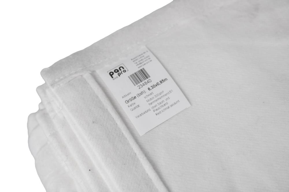 Podestverkleidung 6,30x0,85m weiß 300g/m²