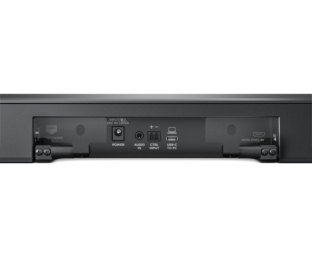 Bose VB1 Video Soundbar, 4K, Sichtfeld: 123°, 6x Richtmikrofon, 2x 20W Lautsprecher, WiFi, Bluetooth