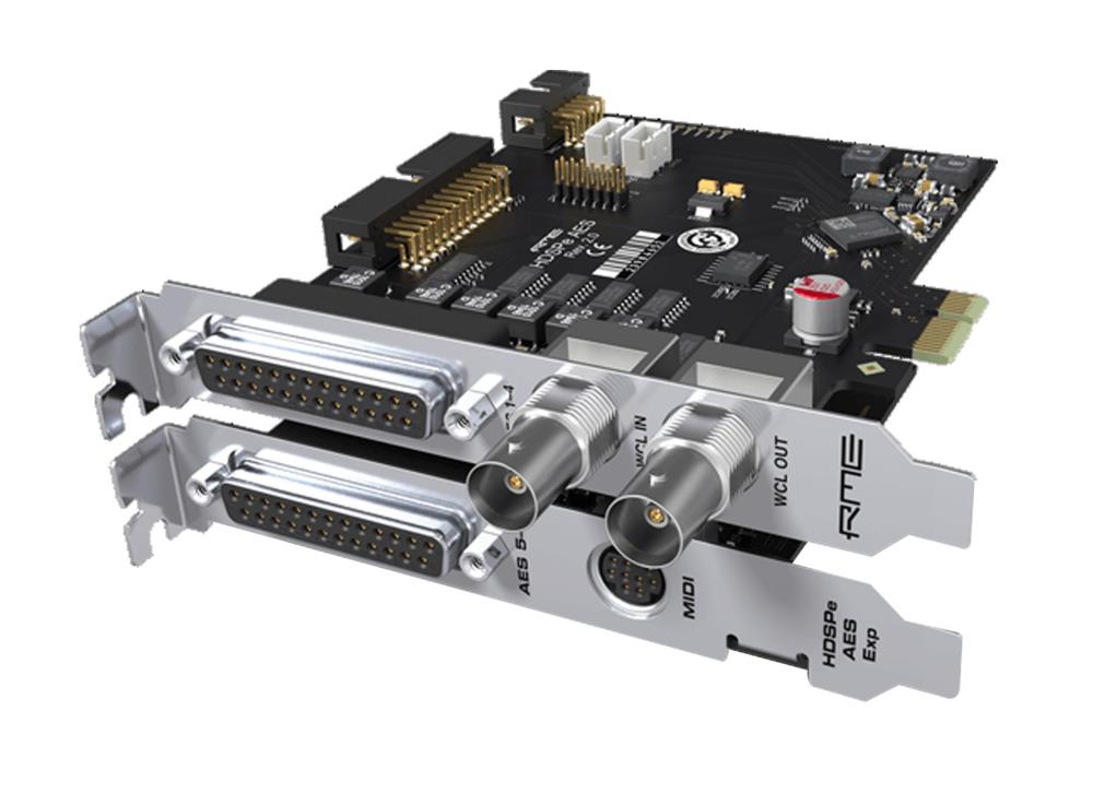 RME HDSPe AES, AES/EBU PCI-Express Karte, 32 Kanäle, IN/OUT: AES, MIDI, Wordclock