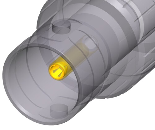 NEUTRIK NBB75DFI BNC Einbaubuchse im Nickel D-Gehäuse