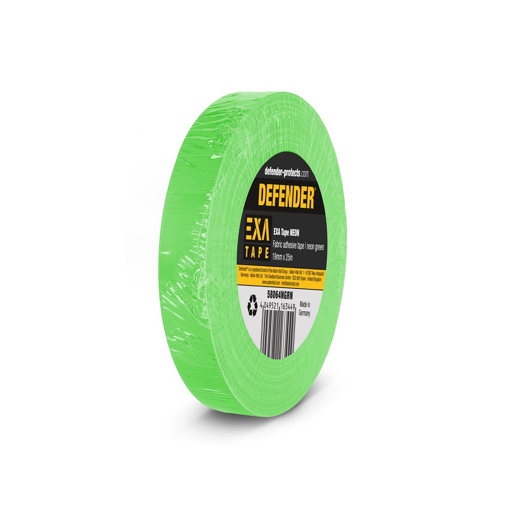 DEFENDER EXA-TAPE® NEON GRN 19 Gewebeklebeband | neongrün | 19 mm x 25 m