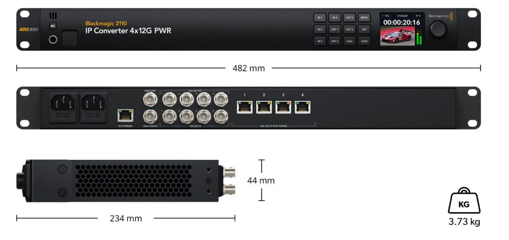 Blackmagic Design 2110 IP Converter 4x12G PWR
