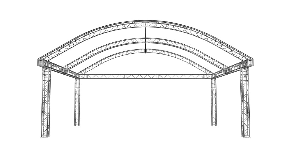 GLOBAL TRUSS Round arch stage 8x6m
