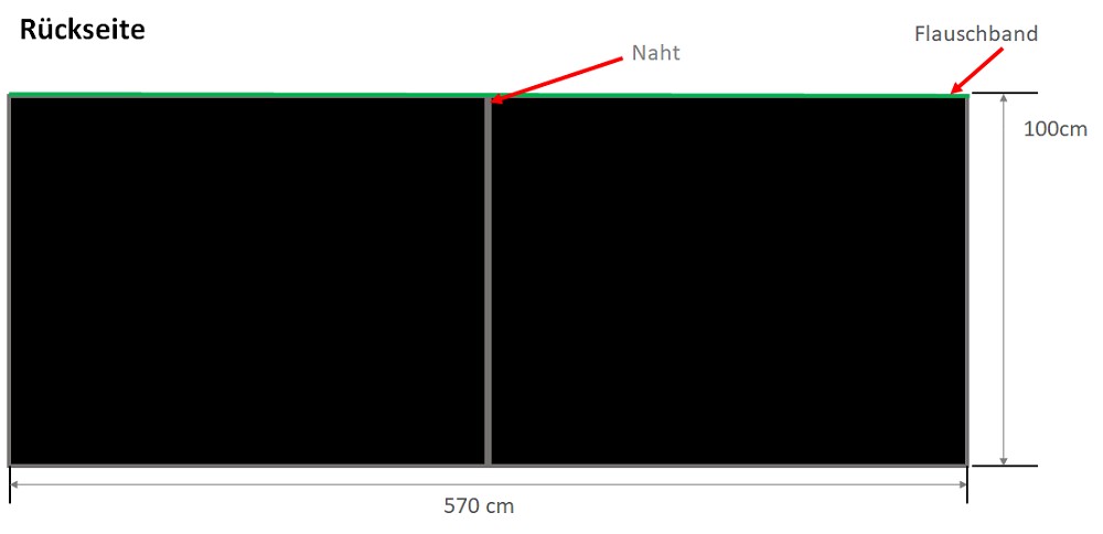 OPTIQUIP CS Podestverkleidung 100 cm / 5,7 m / schwarz