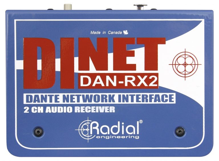 RADIAL DiNET DAN-RX2 2-Channel Dante Network Receiver