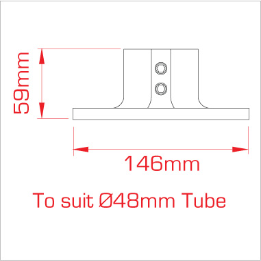 DOUGHTY T194046 FLANGE für 48,3mm Rohr