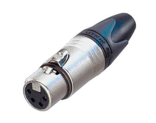 NEUTRIK NC4FXX XLR 4pol Stecker, female, vernickelt, verbesserte Zugentlastung und Kontakte