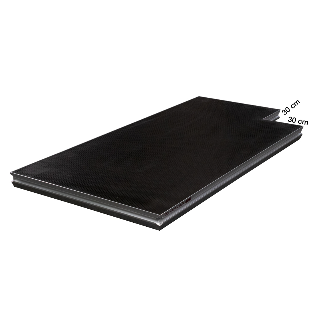 DURASTAGE 750 2x1m Bühnenpodest 200x100cm mit Trussausschnitt rechts  750 kg/m², TÜV-geprüft (DIN 15921)