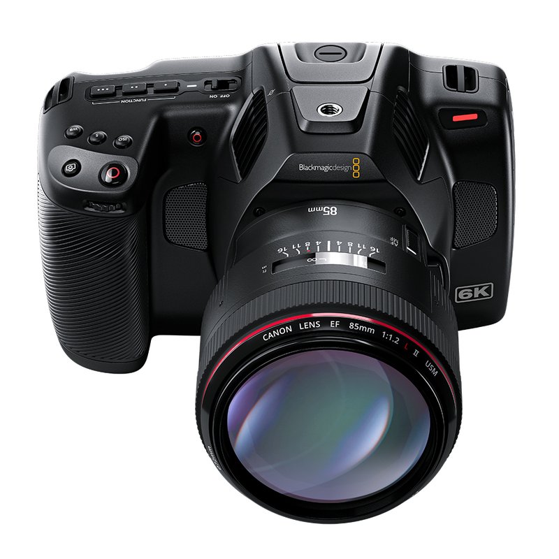 BLACKMAGIC DESIGN Pocket Cinema Camera 6K Pro Digitalfilmkamera mit Super-35-Sensor, EF-Mount und integrierten ND-Filtern