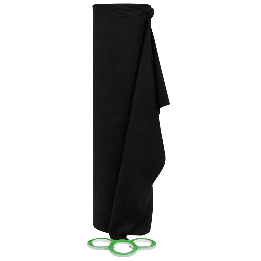 WENTEX Deko molton 1(w) x 60(l)m, black Molton 160 g/mý Rolle