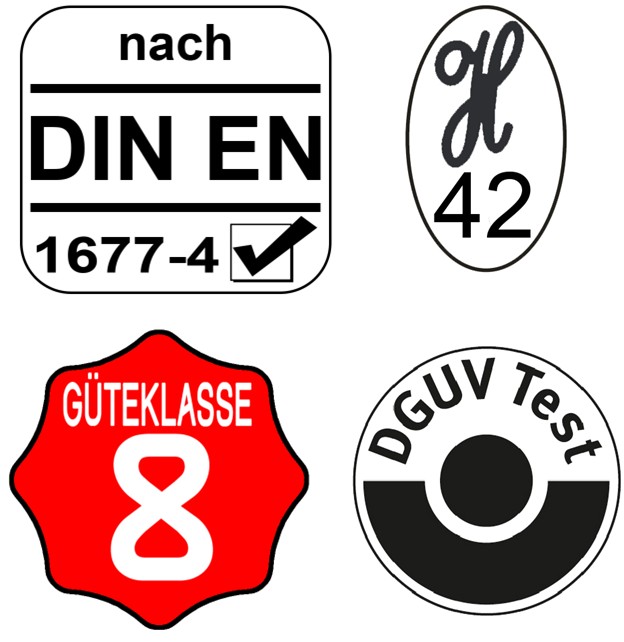 OPTIQUIP Aufhängeglied oval NG8-8 rot lackiert O-Ring 1t 16mm
