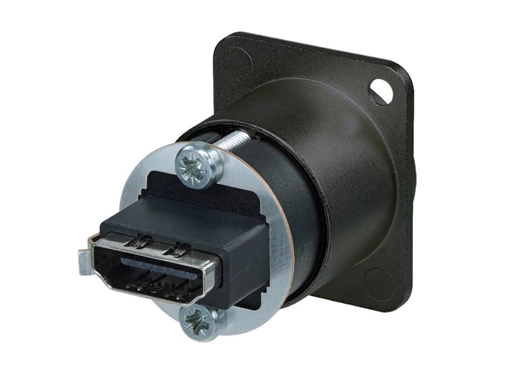 NEUTRIK NAHDMI-W-B HDMI 2.0 Durchgangsbuchse, schwarz, 2x HDMI 2.0 female, D-Gehäuse