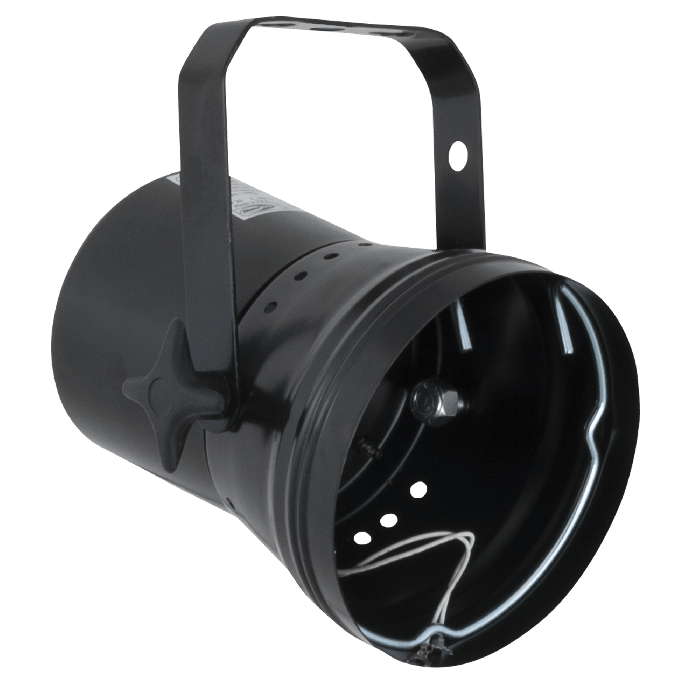 SHOWTEC Parcan 36 Pinspot  Matt-Black, Incl. built-in Trafo für bis zu 30W Leuchtmittel