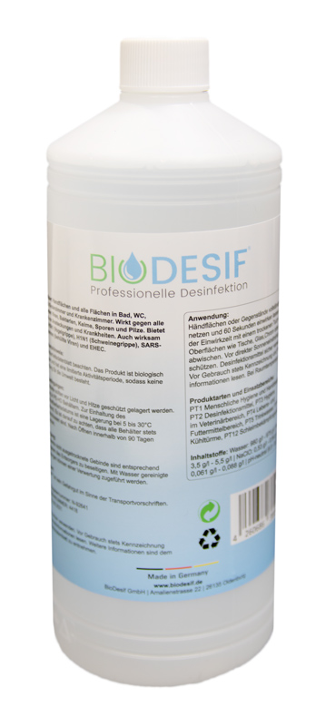 BIODESIF 1l Flasche professionelle Desinfektion