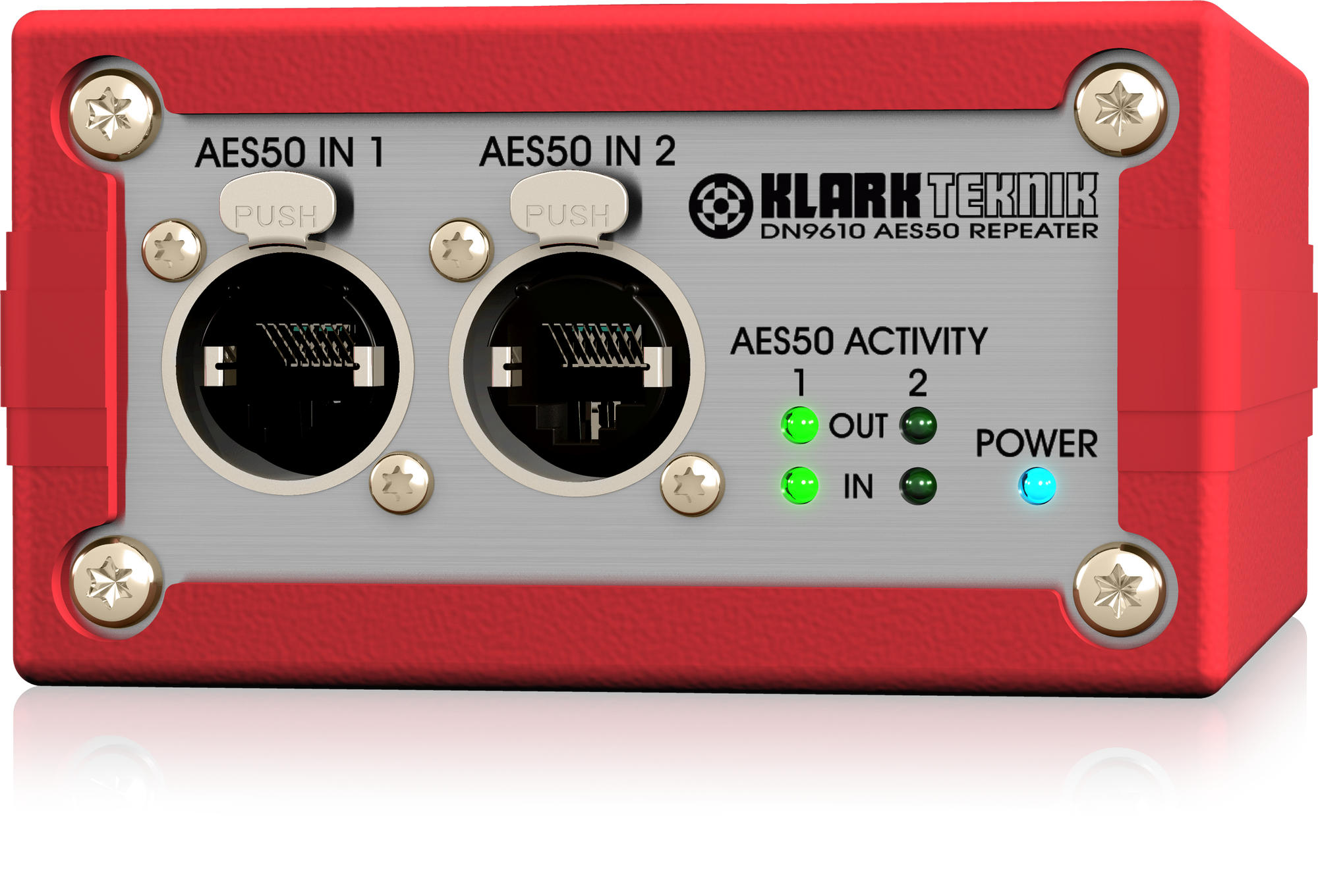 KLARK TEKNIK DN9610 Repeater erweitert ein AES50 Netzwerk um bis zu 100 m