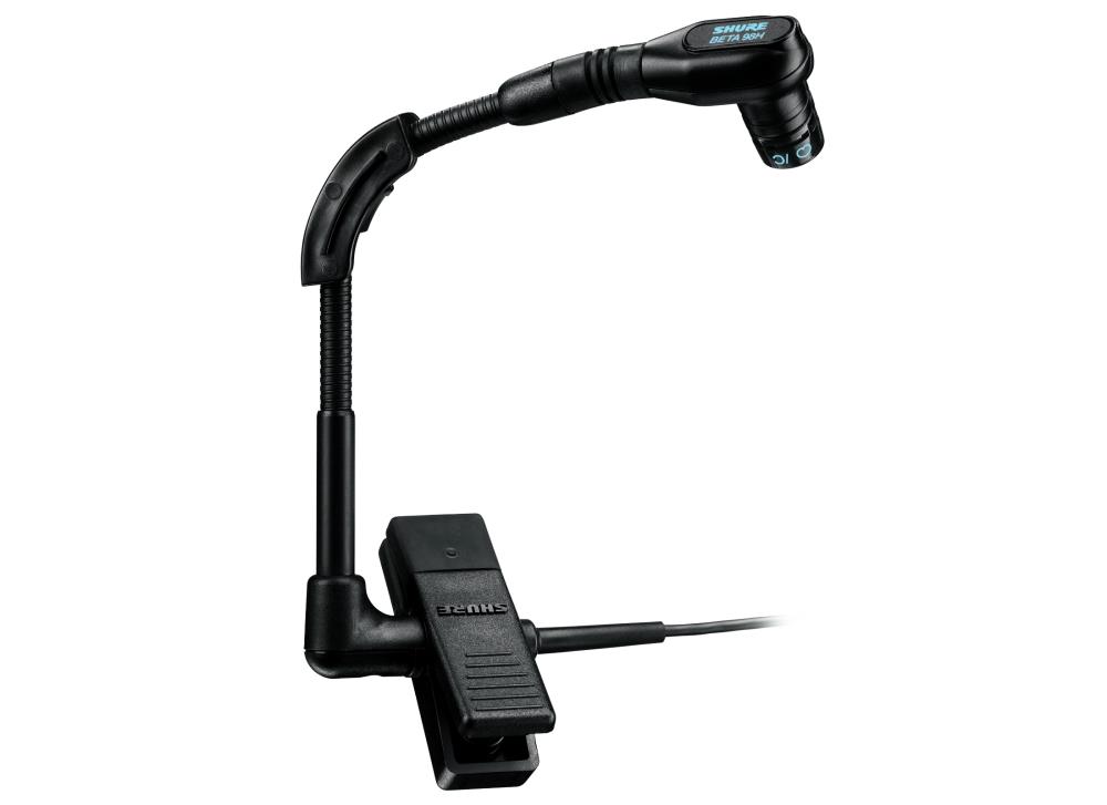 SHURE BETA 98H/C Instrumenten Clipmikro, Kondensator, Niere, Schwanenhals, inkl. Preamp, XLR Stecker (Bläser, Streicher)