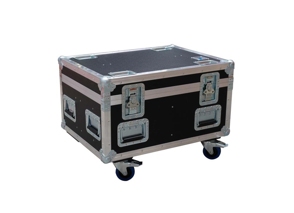 AMPTOWN CASES für 2x ChainMaster D8+ 250 ULTRA MIT GRIFFEN, PVC schwarz, 4x Blue Wheel, 8x Klappgriff, stapelbar