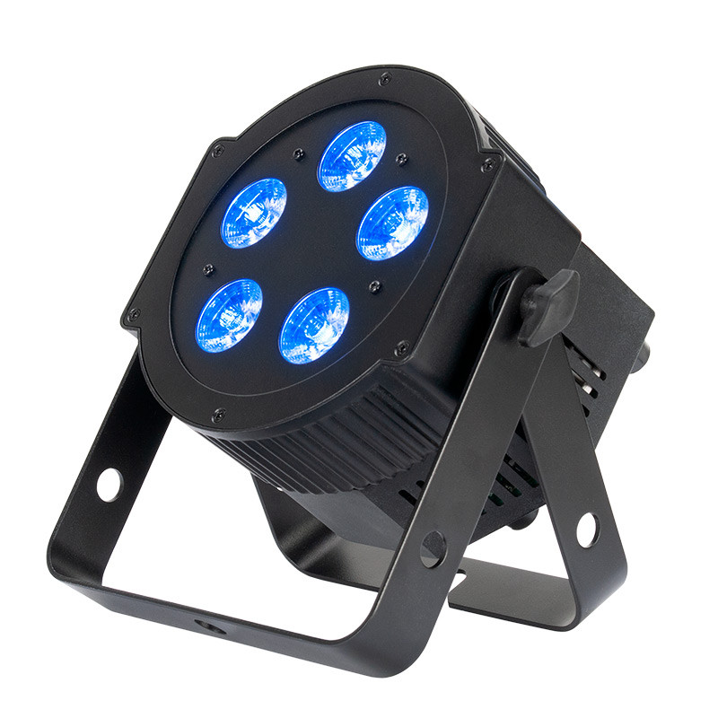 ADJ 5PX HEX LED Pad, schwarz, RGBAW+UV, 5x12W 6in1 LED, 30°, DMX, Stand-Alone, Sound to Light