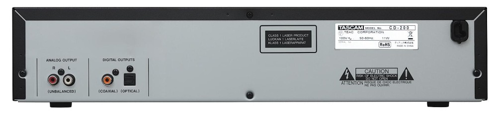 TASCAM CD-200 19“,2HE,CD-Player für  Audio-CDs, MP3/MP2- und WAV-Dateien
