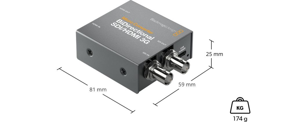 BLACKMAGIC DESIGN Micro Converter BiDirectional SDI/HDMI 3G wPSU Bidirektionaler SDI-/HDMI-Konverter mit 3G-SDI und Netzteil