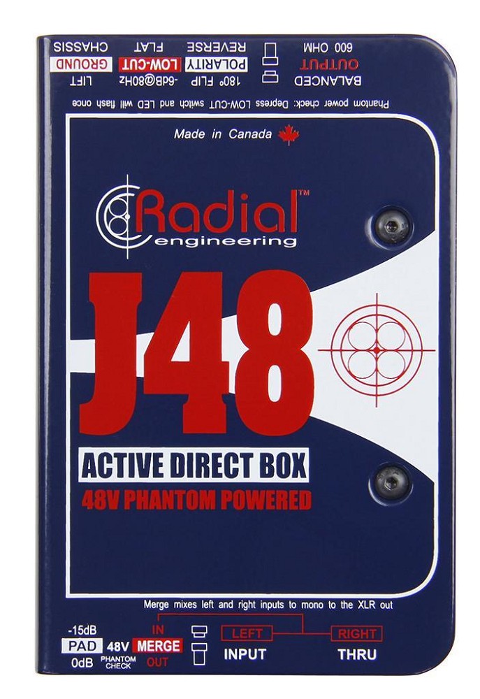 RADIAL J48 Phantom Powered Active Direct Box