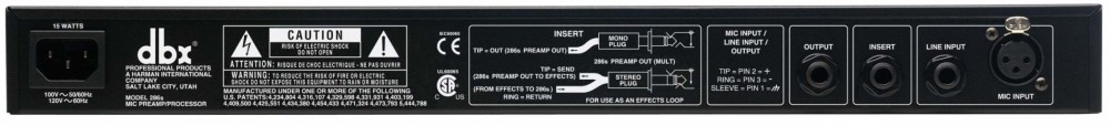 DBX 286S, Mikrofon-Vorverstärker, 1-Kanal/  Dynamik-Prozessor