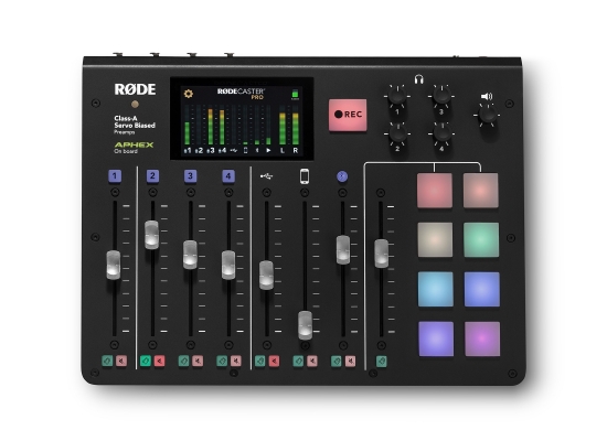 RODE Caster Pro, Podcast Production Studio 4-Kanal, USB, 4x XLR 3pol, 4x Stereoklinke, inkl. Netzteil
