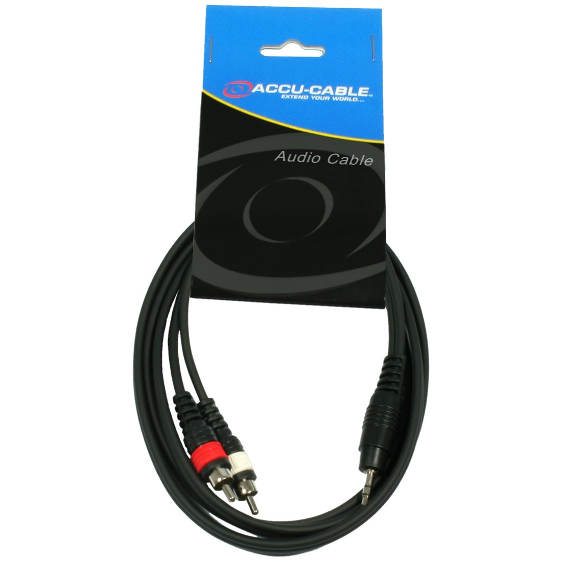 ACCU AC-J3S-2RM/1,5 3,5 Jack St/2x RCA 1,5m cinch Kabel Adapter