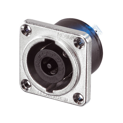 NEUTRIK NL8MPR 8-poliger Einbaustecker, G-Form Nickel Metallflange