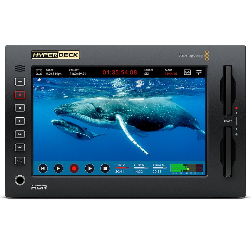 BLACKMAGIC DESIGN HyperDeck Extreme 4K HDR Recorder/ Player, 12G-SDI / HDMI für SD / HD / Ultra HD / 4K bis 2160p/60