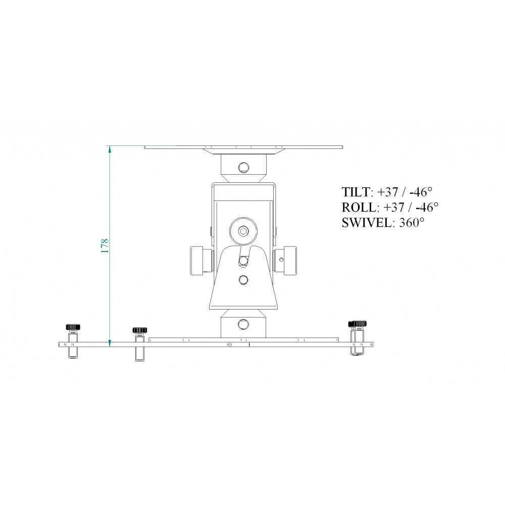 EUROMET ARAKNO-W Standard – Projektorhalter bis 45 kg, weiß