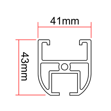DOUGHTY T81021 Rail-Straight Sections 3.0m - Black