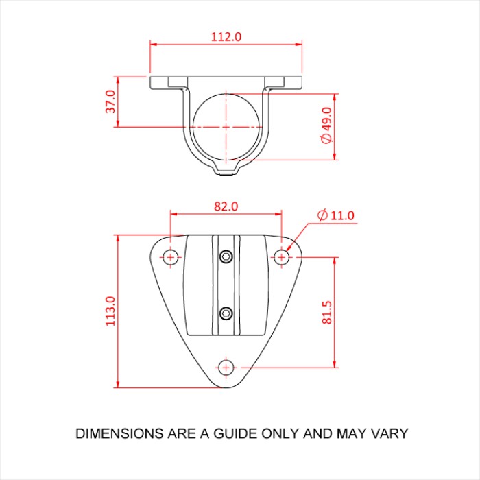 DOUGHTY T194050 Speedrail Side Palm Fixing