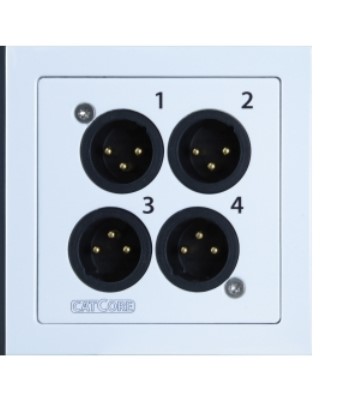 CATCORE UP55-3FFMM-W – Unterputz-Einsatz 2x XLR female / 2x XLR male, weiß