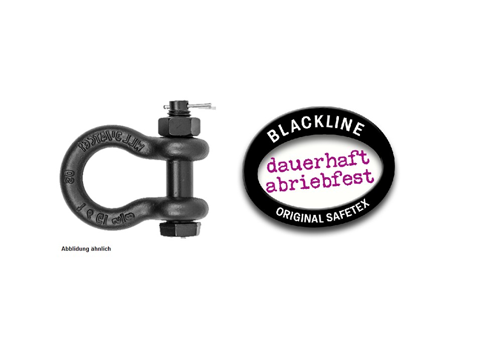 SAFETEX Schäkel hochfest WLL 6,50 to BLACKLINE MuS
