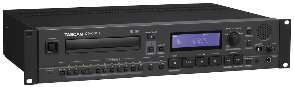 TASCAM CD-6010 19“, 2HE CD-Player, Audio- & Daten-CDs mit MP und WAV-Dateien (CD-R/CD-RW),