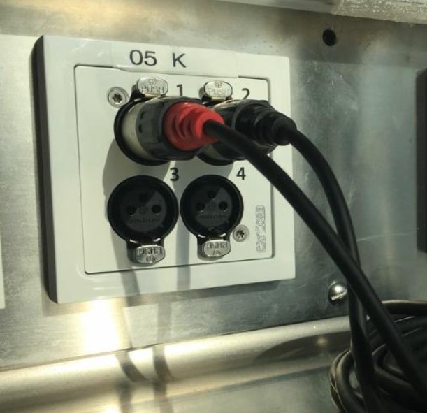 CATCORE UP55-3FFMM-W – Unterputz-Einsatz 2x XLR female / 2x XLR male, weiß
