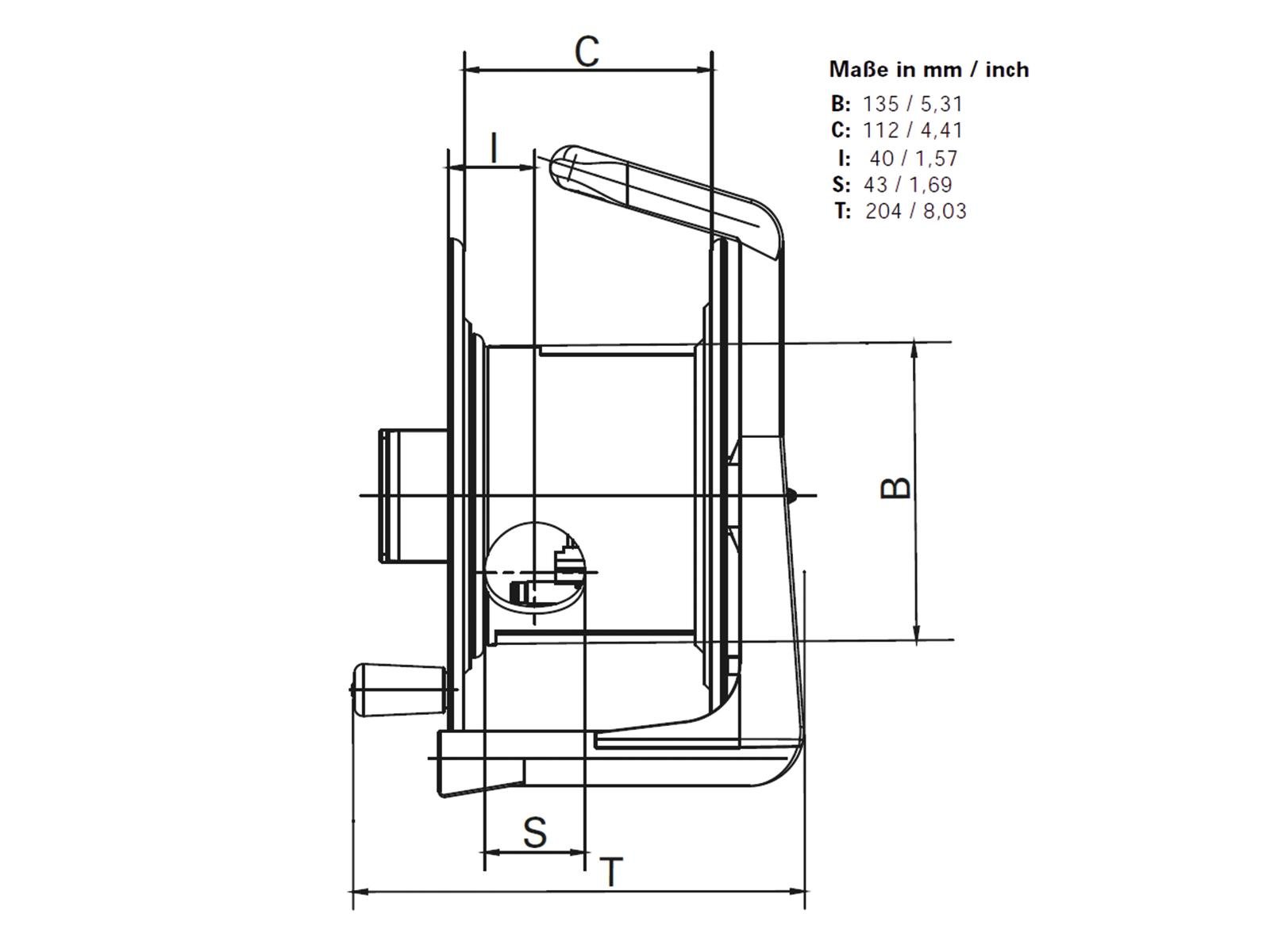 SCHILL Kabeltrommel GT 235.RM, für Mikrokabel XLR-XLR, LS-Kabel, CEE-Kabel, Multicore, schwarz