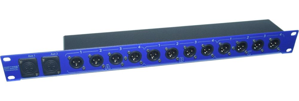 CATCORE RST-3F – 19″ Rackbox dreifach, 12x XLR 3-pol female